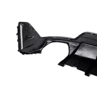 Carbon Diffuser met hoge vinnen en rode accentlijn voor BMW 3 Serie / M3 G20, G28 M-Sport LCI