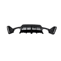 Carbon Diffuser met hoge vinnen en rode accentlijn voor BMW 3 Serie / M3 G20, G28 M-Sport LCI