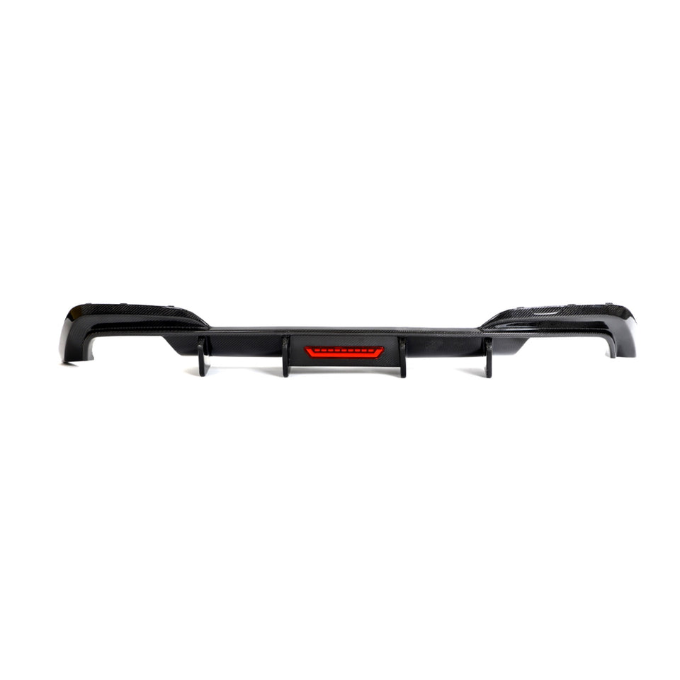 Carbon Diffuser met rode accentlijn voor BMW 3 Serie / M3 G20, G28