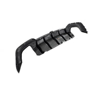 Carbon Diffuser met vinnen en rode accentlijn voor BMW 3 Serie / M3 G20, G28 M-Sport