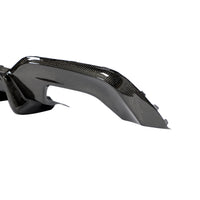 Carbon Diffuser met vinnen en rode accentlijn voor BMW 3 Serie / M3 G20, G28 M-Sport