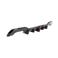 Carbon Diffuser met vinnen en rode accentlijn voor BMW 3 Serie / M3 G20, G28 M-Sport