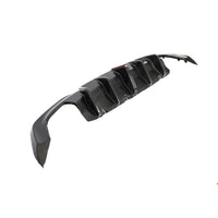 Carbon Diffuser met vinnen en rode accentlijn voor BMW 3 Serie / M3 G20, G28 M-Sport