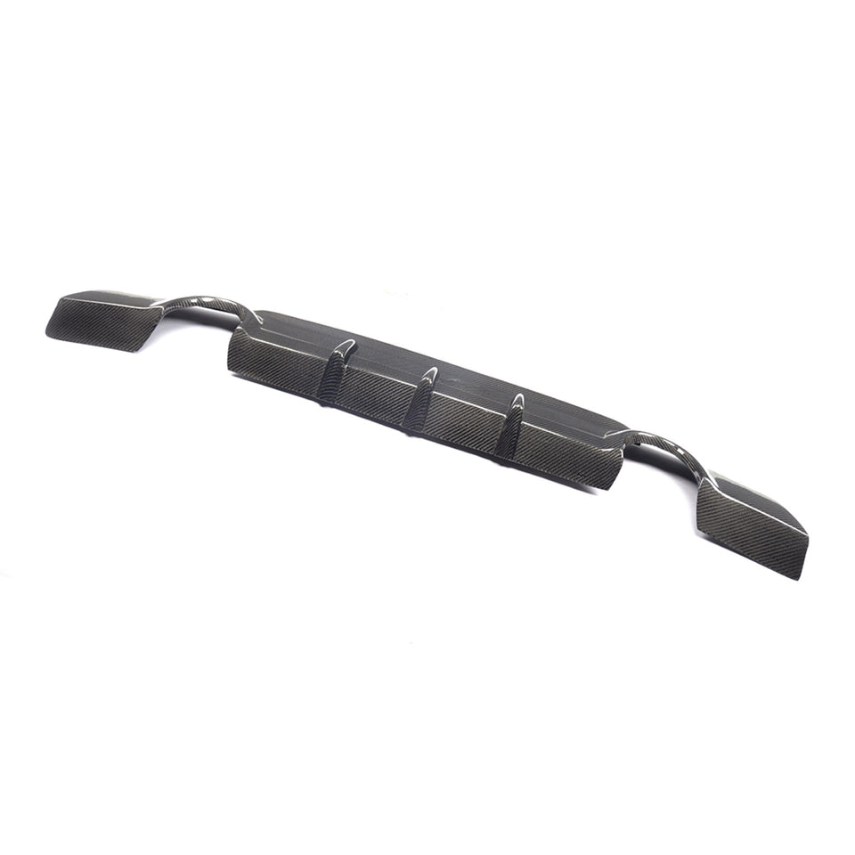Carbon Diffuser met vinnen voor BMW 3 Serie / M3 E92 M-Sport