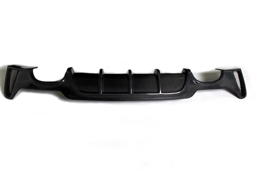 Carbon Diffuser met vinnen voor BMW 4 Serie / M4 F32 M-Sport