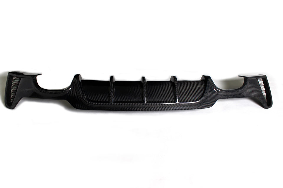 Carbon Diffuser met vinnen voor BMW 4 Serie / M4 F32 M-Sport