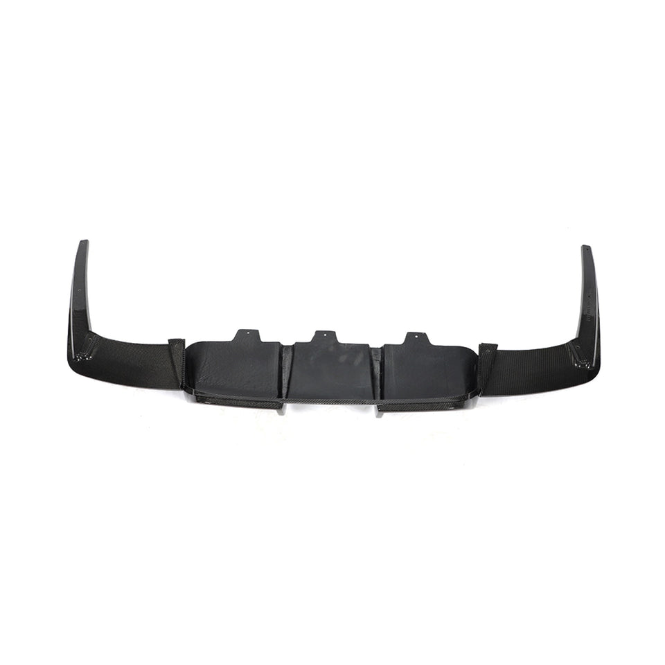 Carbon Diffuser met vinnen voor BMW 6 Serie / M6 F06, F12, F13 M-Sport