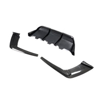 Carbon Diffuser met vinnen voor BMW 6 Serie / M6 F06, F12, F13 M-Sport