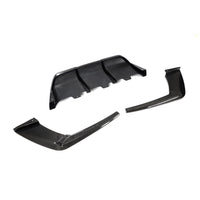 Carbon Diffuser met vinnen voor BMW 6 Serie / M6 F06, F12, F13 M-Sport