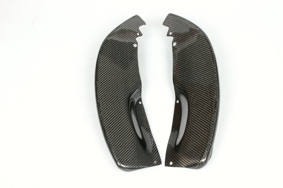 Carbon Front Splitter hoekdelen met vinnen voor BMW 3 Serie / M3 E92 M-Sport