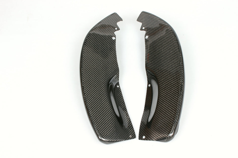 Carbon Front Splitter hoekdelen met vinnen voor BMW 3 Serie / M3 E92 M-Sport