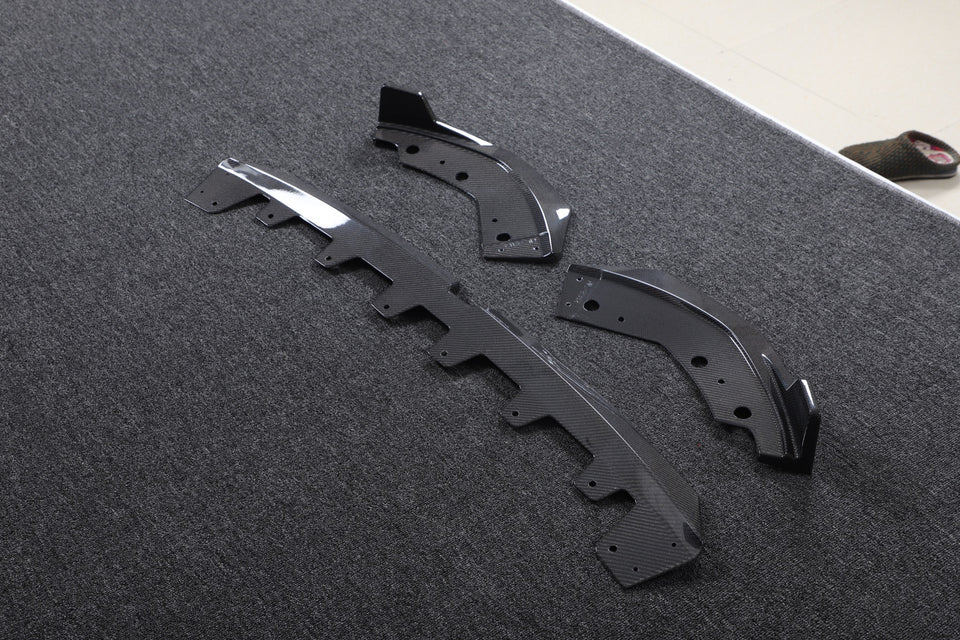 Carbon Front Splitter lipmodel 3-delig voor BMW 3 Serie / M3 G20 LCI