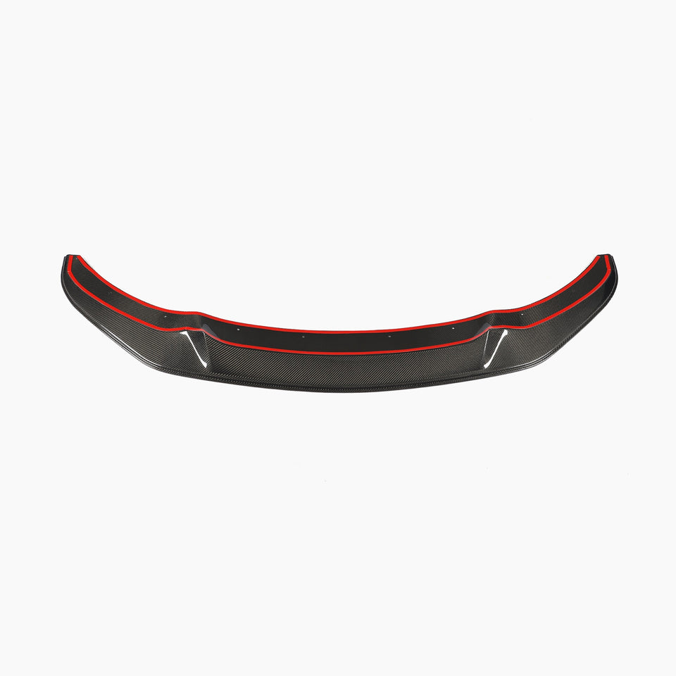 Carbon Front Splitter met rode accentlijn voor BMW 4 Serie / M4 F32 M-Sport