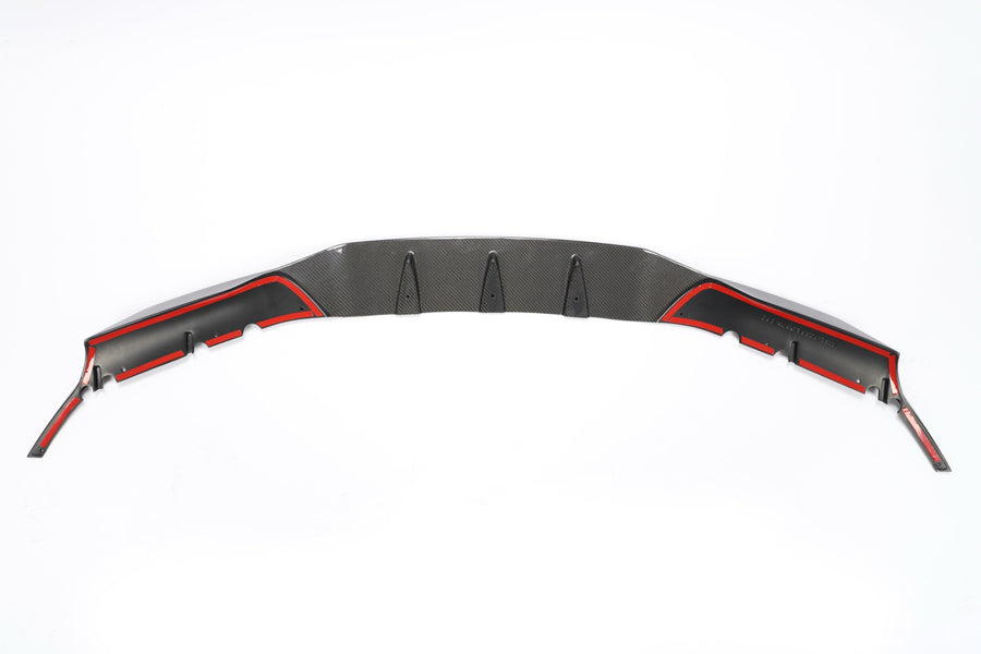 Carbon Front Splitter Sedan met rode accentlijn voor BMW 5 Serie / M5 F90