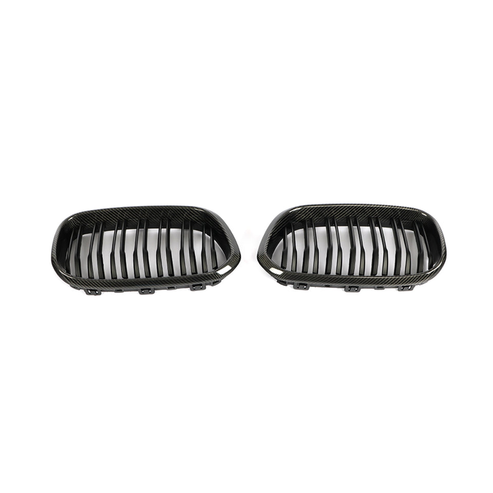 Carbon Grille dubbelspijl carbon voor BMW 1 Serie F20