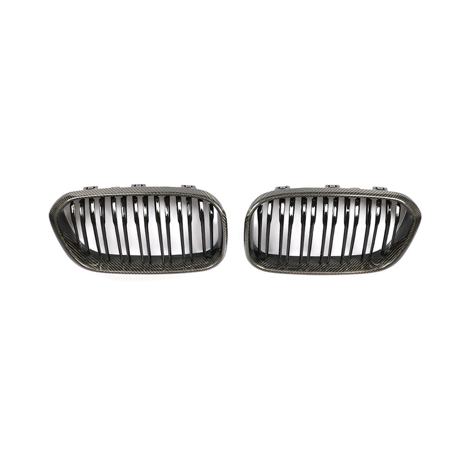 Carbon Grille dubbelspijl glanzend zwart voor BMW 1 Serie F20