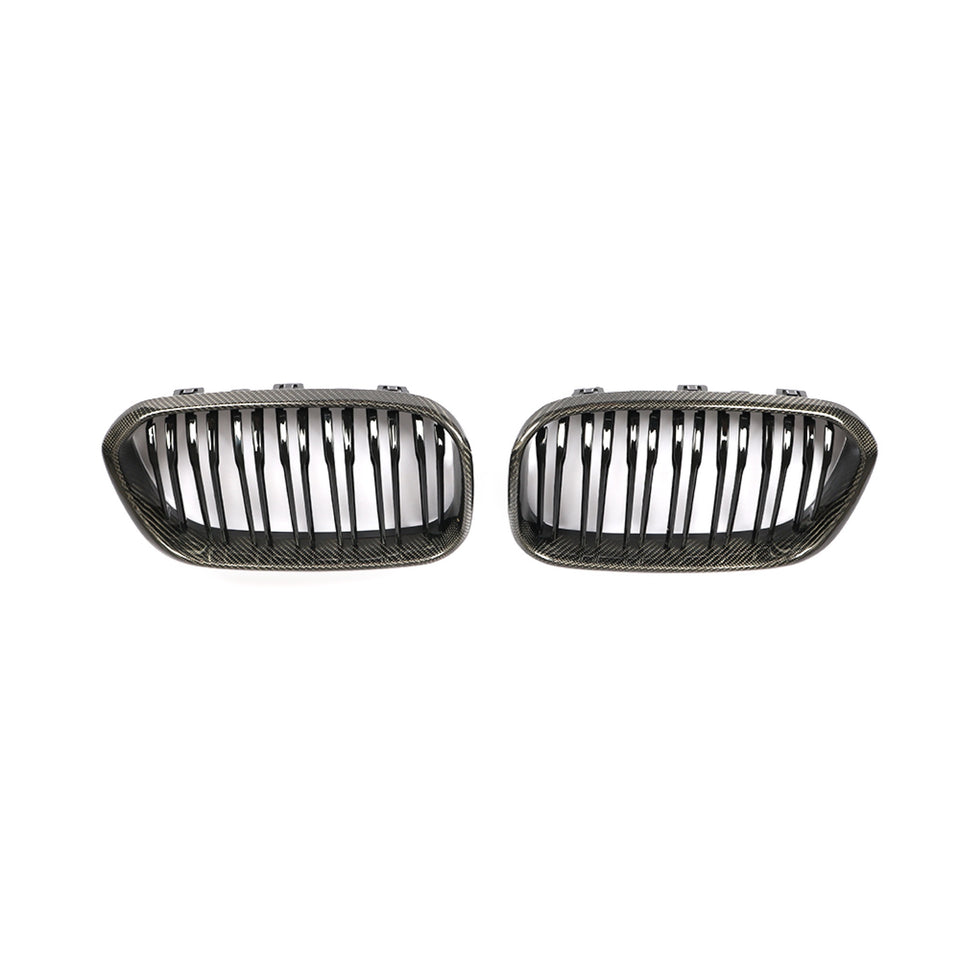 Carbon Grille dubbelspijl glanzend zwart voor BMW 1 Serie F20