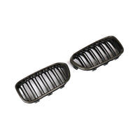 Carbon Grille dubbelspijl glanzend zwart voor BMW 1 Serie F20