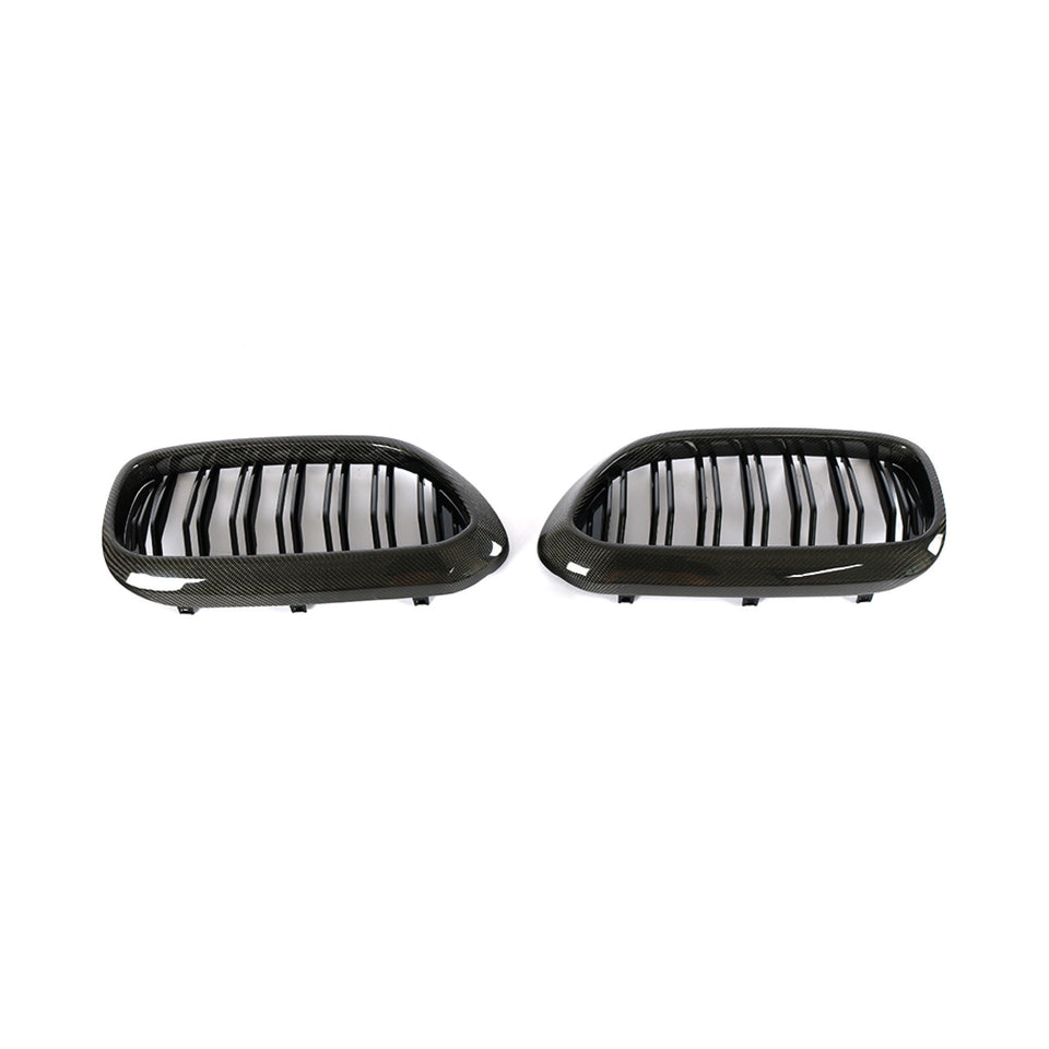 Carbon Grille dubbelspijl voor BMW 5 Serie / M5 G30, G38, F90 M-Sport