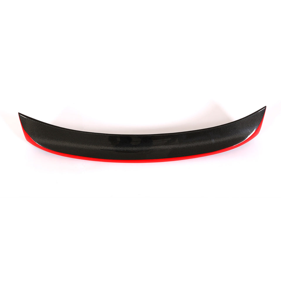 Carbon Kofferdekselspoiler met rode sierlijst Coupé voor BMW 3 Serie / M3 E46