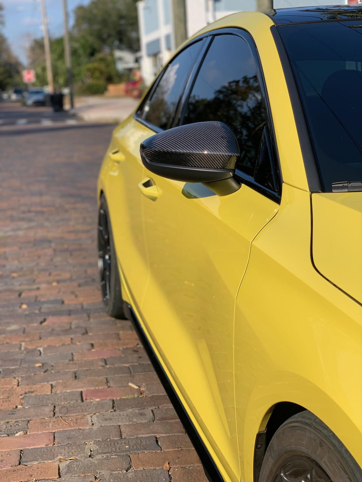 Carbon Spiegelkappen vervangkap met lane assist voor Audi A3 / S3 / RS3 Sedan 8Y